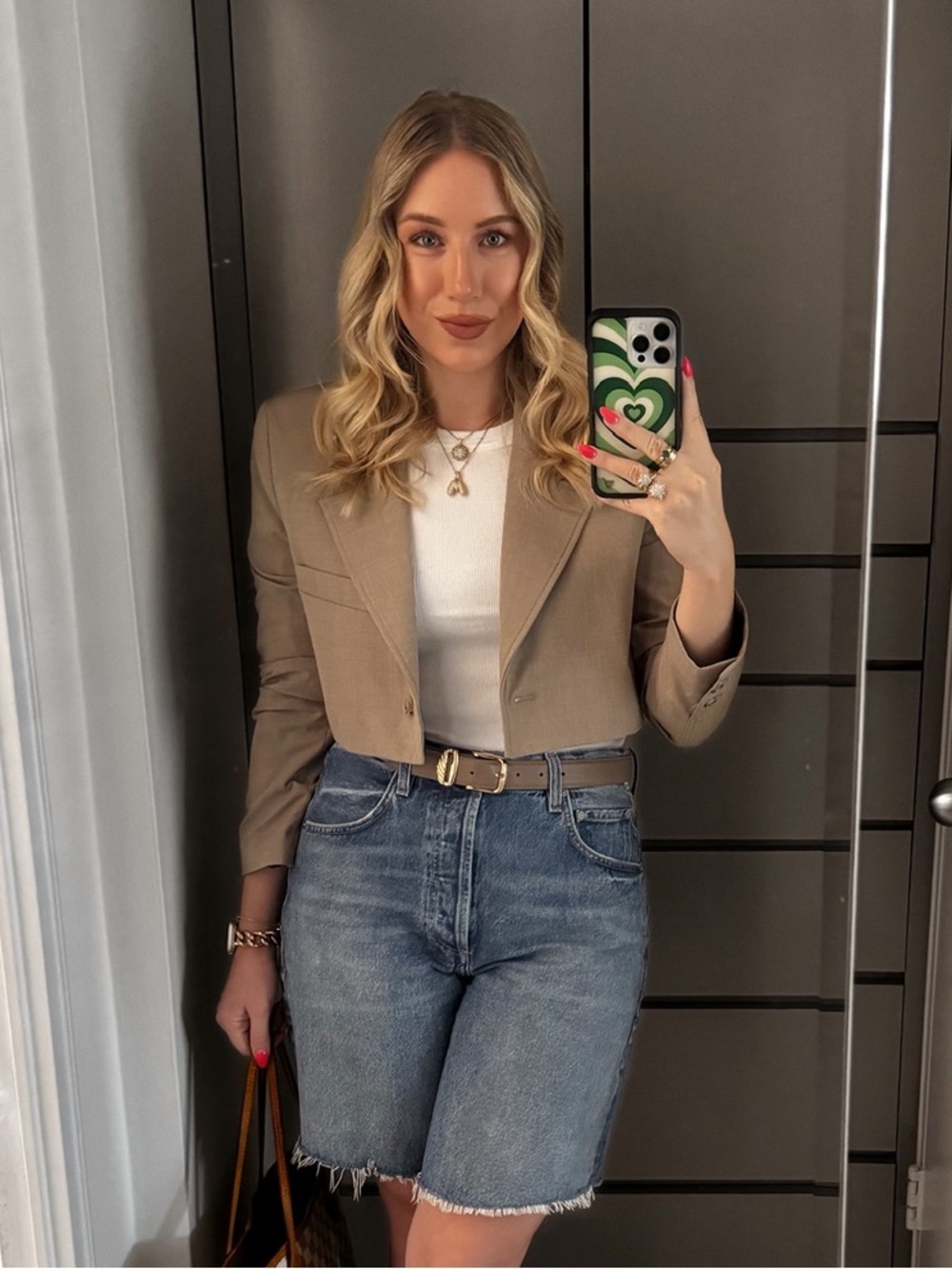 Zara Taupe Cropped Blazer - Picture 4 of 4